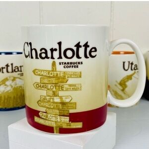 2009 Starbucks Discontinued CHARLOTTE Starbucks Global City Coffee Mug